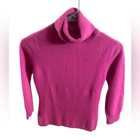 Express Pink 100% Cashmere Turtleneck Sweater Small Soft Lightweight Knit READ - Picture 2 of 9